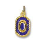 Blue Cowboy Hat - 18k gold plated Pendant