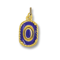 Blue Cowboy Hat - 18k gold plated Pendant