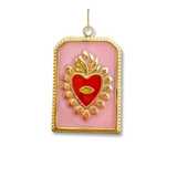 Heart Enamel & Gold Tone Charm