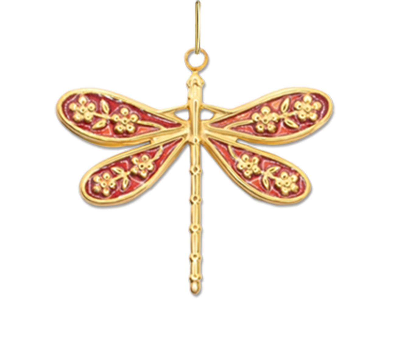 Red Dragonfly Charm