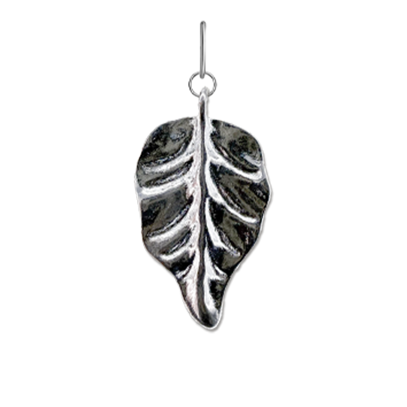 Silver Leaf Charm
