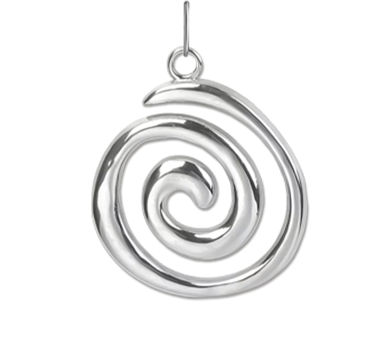 Silver Spiral Charm