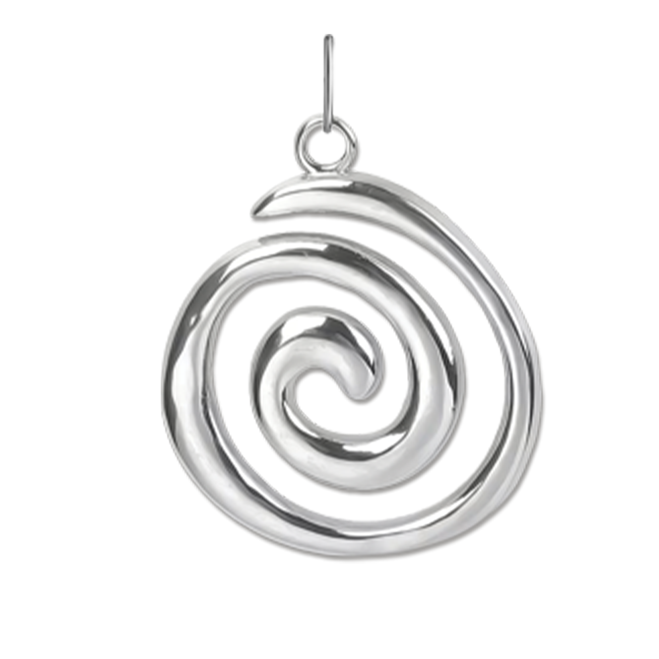 Silver Spiral Charm